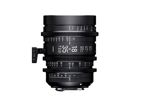Zoom ciné Sigma 18-35 T2 Monture EF vue de profil en location