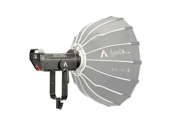 Éclairage de tournage Led Aputure COB 300X avec softbox lightdome à la location