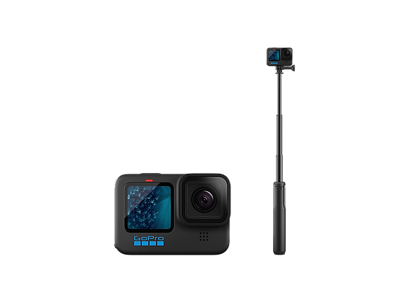 Caméra d'action Gopro 11 avec perche GoPro vue de face à la location