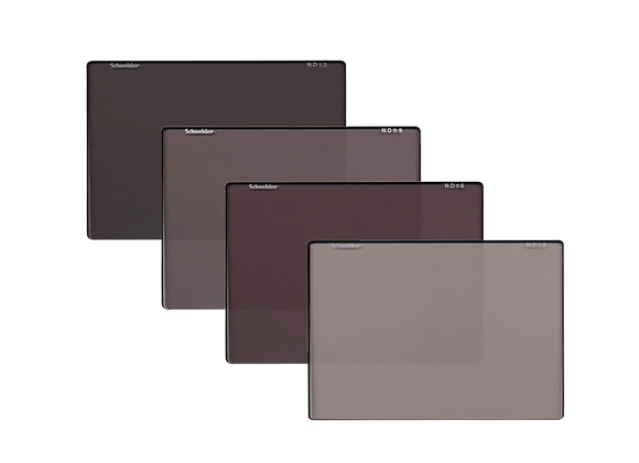 Jeu de 4 filtres cinéma 4x5,65" ND Schneider d'intensité 0.3, 0.6, 0.9 et 1.2 à la location