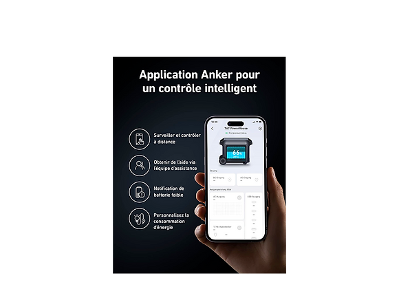 Fiche Technique application pour Batterie Portable sur roues ANKER POWERHOUSE 2048W en location