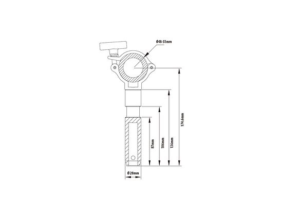 Fiche technique Collier de Serrage Kupo KCP-904 avec dimensions diamètre 48-51mm / spigot de 28mm à la location