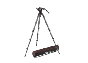 Trépied Carbone Vidéo Manfrotto 535 MPRO avec Tête Fluide Nitrotech MVH-N8AH et sacoche manfrotto à la location
