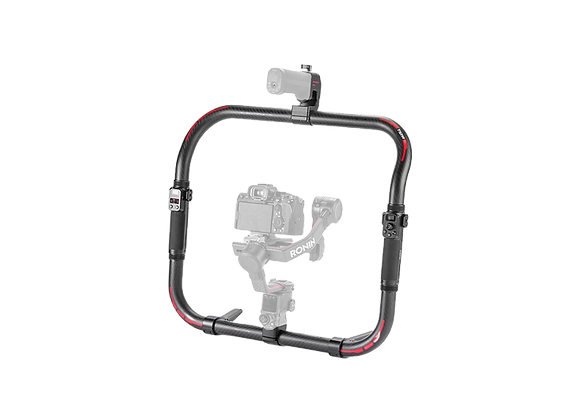 Anneau de support Tilta avancé pour stabilisation de caméra, structure ergonomique noire avec accents rouges