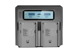 Chargeur Double pour Batterie type Sony NPF avec écran Led en location