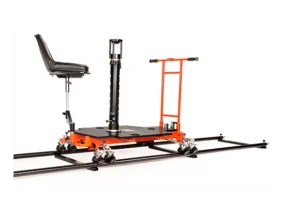 Dolly cinéma Matthews Doorway sur rails avec Fauteuil et Bazooka