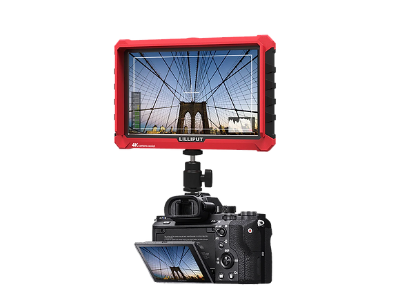 Moniteur Lilliput Ecran IPS 7" Full HD Monté sur Sony A7 diffusant l'image du Pont de Brooklyn en location