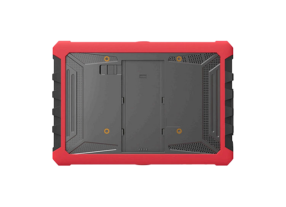 Moniteur Lilliput Ecran IPS 7" Full HD Avec bords rouges vue de dos coté batterie en location