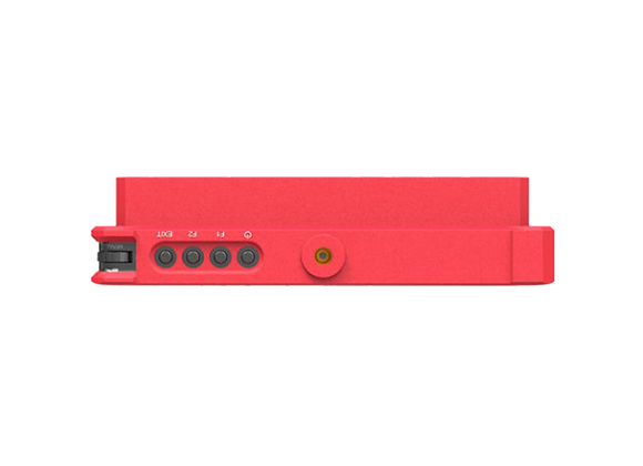 Moniteur Lilliput Ecran IPS 7" Full HD Avec bords rouges vue de côté des boutons en location