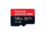 Carte Memoire Micro SD Sandisk Extreme pro 128 GO V30 Rouge et noire en location