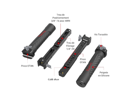 Double poignée Small rig pour Gimbal avec mensurations en location