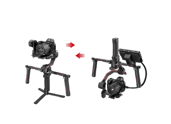 Double poignée Small rig pour Gimbal sur DJI Ronin RS2 avec Appareil Hybride en location