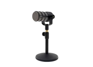 Micro Podcast Rode Podmic sur pied avec base à la location