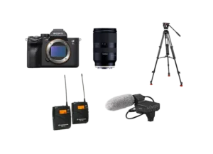 Kit ITW Sony A7SIII + Tamron 28-75mm F2.8 avec Trépied Vidéo Sachtler Ace, Module XLR K3M et Micro Canon Sony