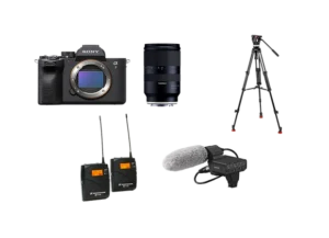 Kit ITW Sony A7IV+ Tamron 28-75mm F2.8 avec Trépied Vidéo Sachtler Ace, Module XLR K3M et Micro Canon Sony