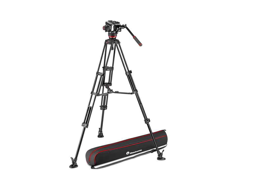 Trépied Vidéo Manfrotto avec Tête fluide MVH504XAH et Sacoche en location